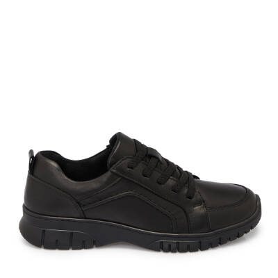 Siyah Deri Kadın Sneaker - K25S1AY68165-A23 - 3