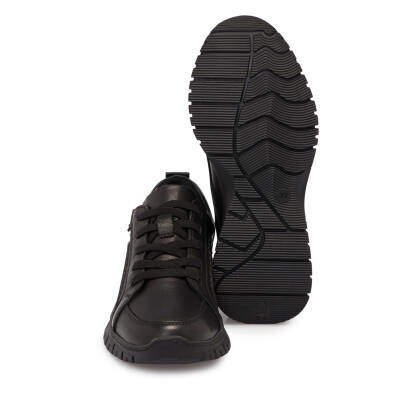 Siyah Deri Kadın Sneaker - K25S1AY68165-A23 - 4