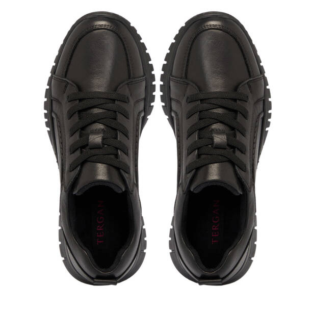 Siyah Deri Kadın Sneaker - K25S1AY68165-A23 - 5