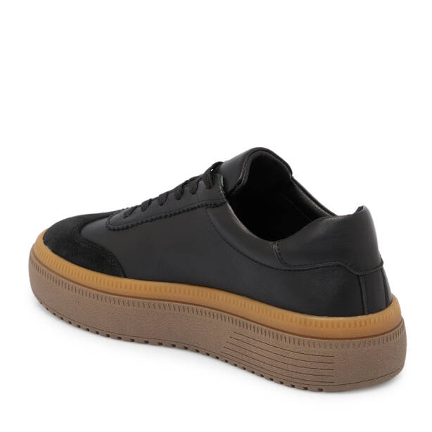 Siyah Deri Kadın Sneaker - K25S1AY68168-A23 - 2