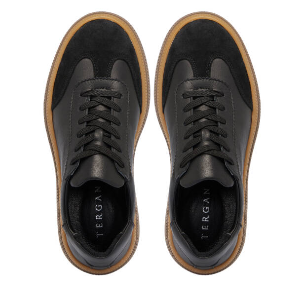 Siyah Deri Kadın Sneaker - K25S1AY68168-A23 - 5