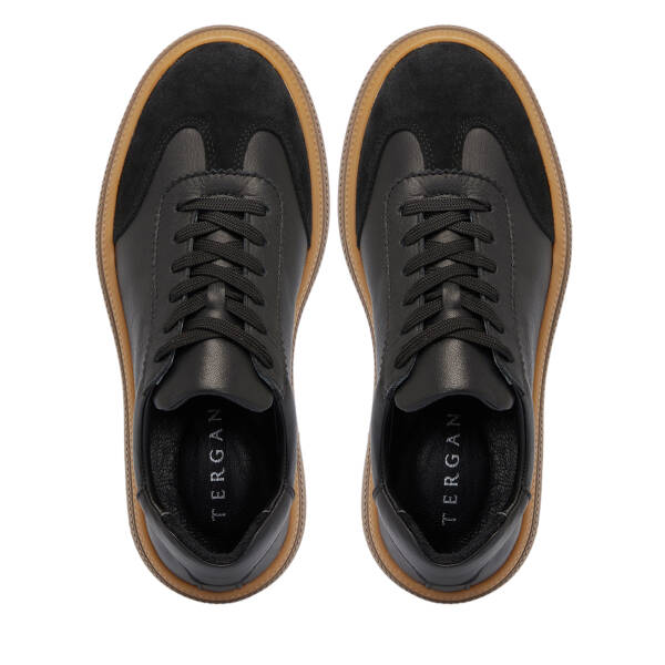 Siyah Deri Kadın Sneaker - K25S1AY68168-A23 - 5