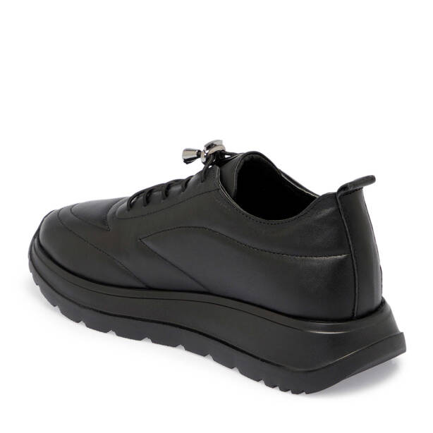 Siyah Deri Kadın Sneaker - K25S1AY68169-A23 - 2