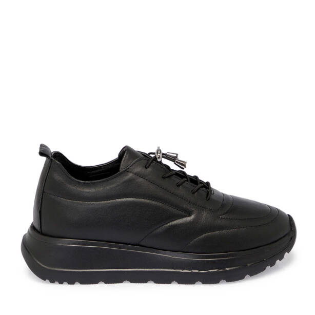 Siyah Deri Kadın Sneaker - K25S1AY68169-A23 - 3