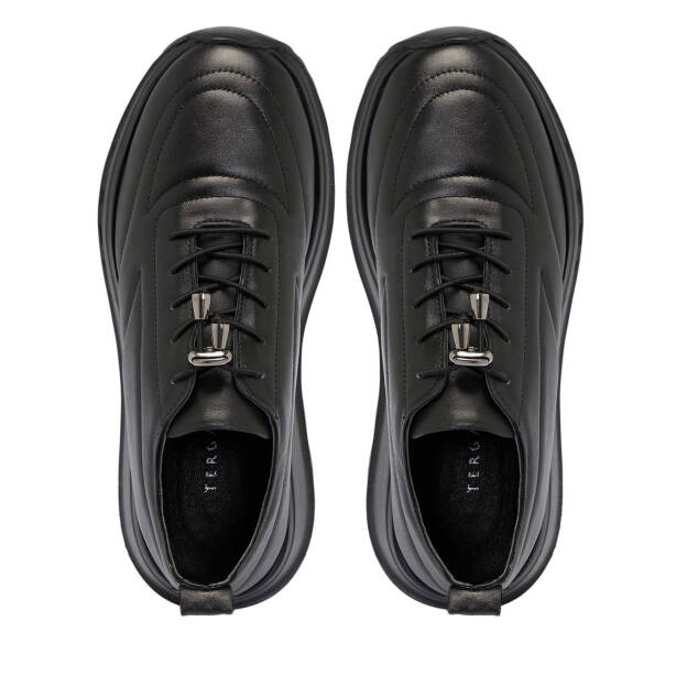 Siyah Deri Kadın Sneaker - K25S1AY68169-A23 - 5