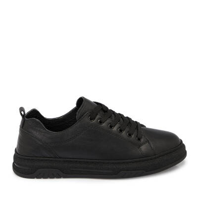 Siyah Deri Kadın Sneaker - K25S1AY68174-A23 - 3