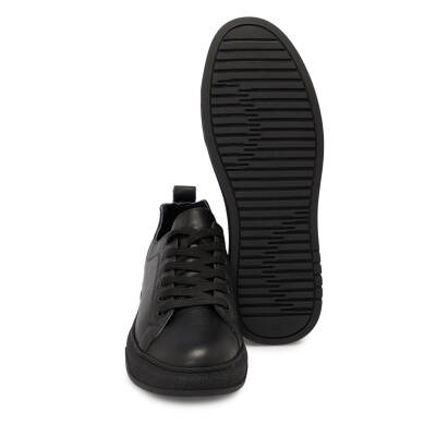 Siyah Deri Kadın Sneaker - K25S1AY68174-A23 - 4