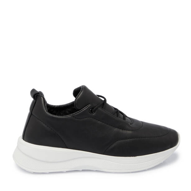 Siyah Deri Kadın Sneaker - K25S1AY68201-A23 - 3