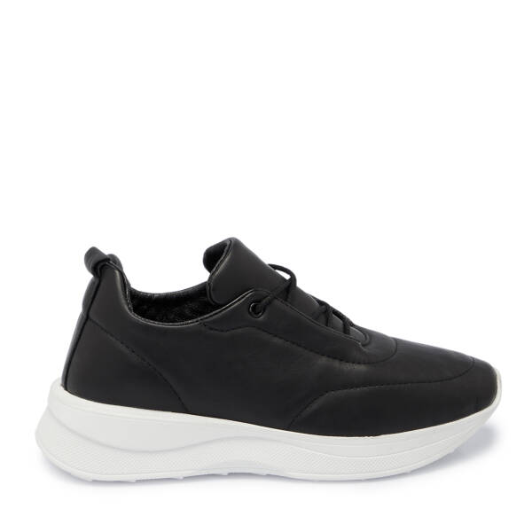 Siyah Deri Kadın Sneaker - K25S1AY68201-A23 - 3