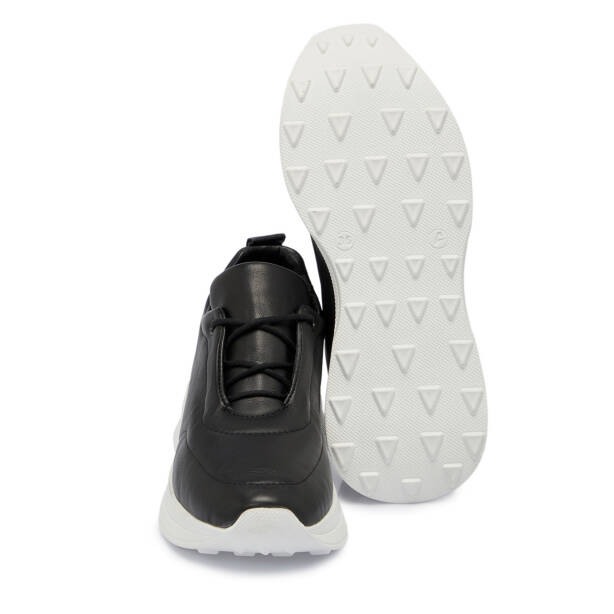 Siyah Deri Kadın Sneaker - K25S1AY68201-A23 - 4