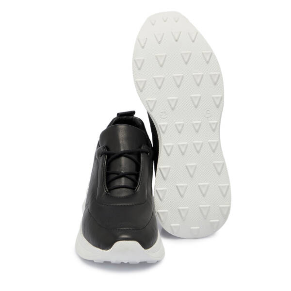 Siyah Deri Kadın Sneaker - K25S1AY68201-A23 - 4