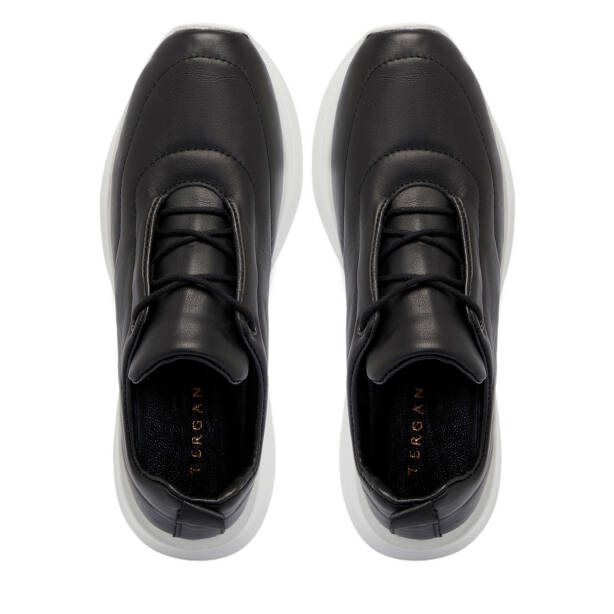 Siyah Deri Kadın Sneaker - K25S1AY68201-A23 - 5