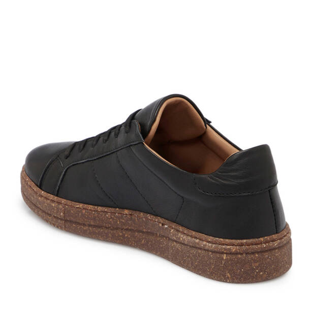 Siyah Deri Kadın Sneaker - K25S1AY68206-A23 - Tergan