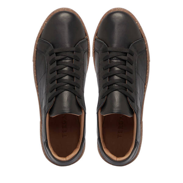 Siyah Deri Kadın Sneaker - K25S1AY68206-A23 - 5