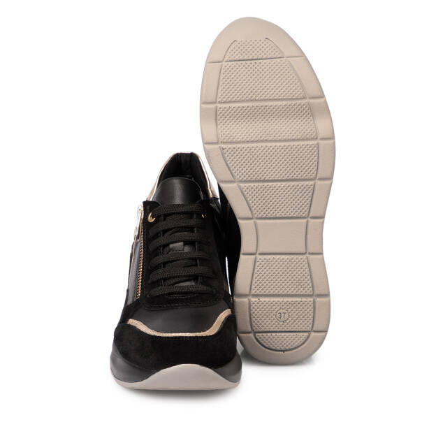 Siyah Deri Kadın Sneaker - K25S1AY68219-A23 - 4