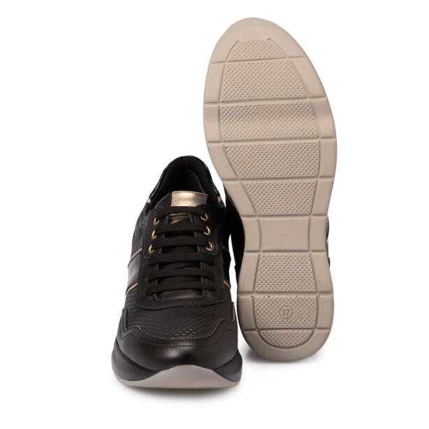 Siyah Deri Kadın Sneaker - K25S1AY68220-A23 - 4