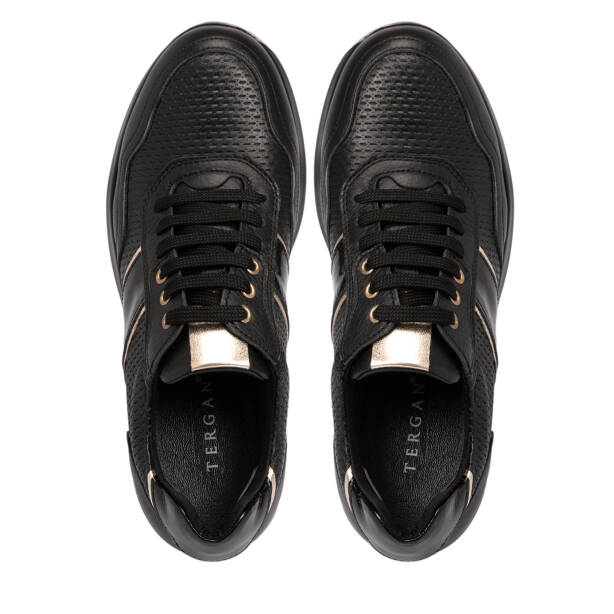 Siyah Deri Kadın Sneaker - K25S1AY68220-A23 - 5