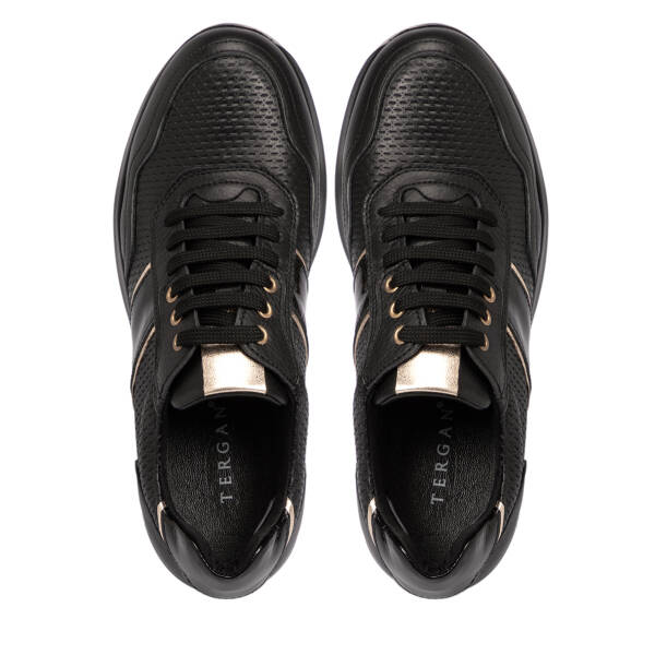 Siyah Deri Kadın Sneaker - K25S1AY68220-A23 - 5