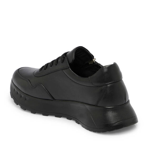 Siyah Deri Kadın Sneaker - K25S1AY68230-A23 - 2