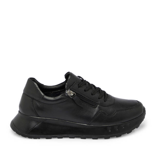 Siyah Deri Kadın Sneaker - K25S1AY68230-A23 - 3