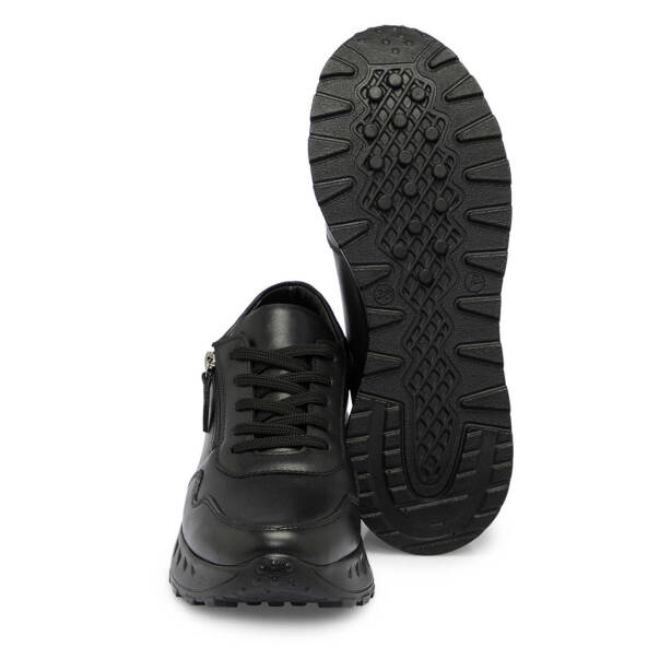 Siyah Deri Kadın Sneaker - K25S1AY68230-A23 - 4