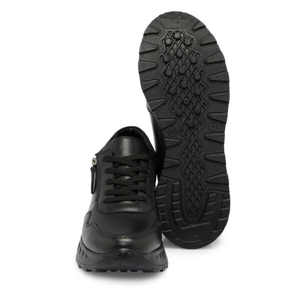 Siyah Deri Kadın Sneaker - K25S1AY68230-A23 - 4