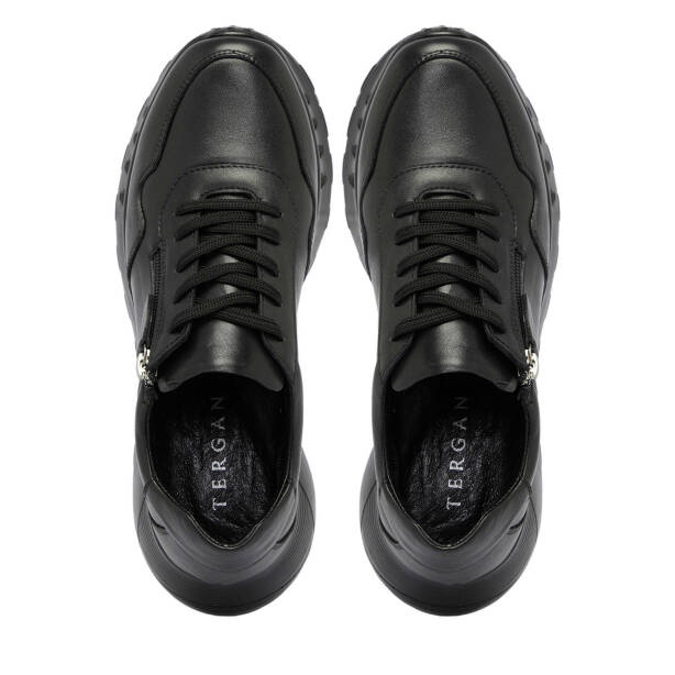 Siyah Deri Kadın Sneaker - K25S1AY68230-A23 - 5