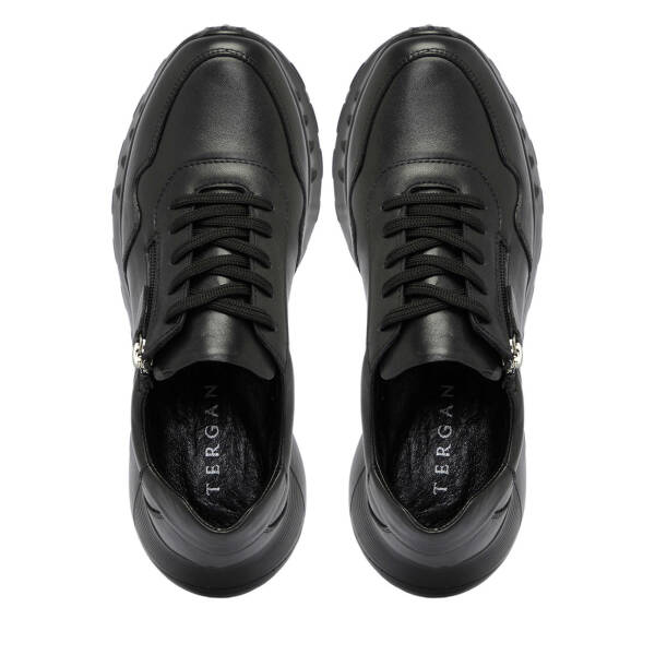 Siyah Deri Kadın Sneaker - K25S1AY68230-A23 - 5