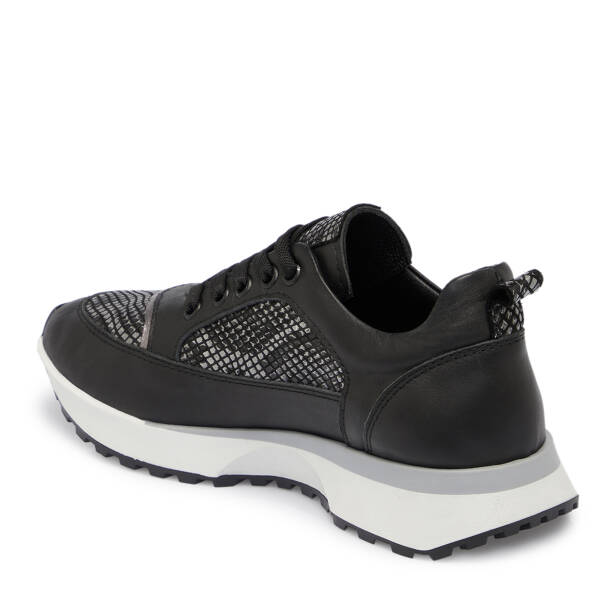 Siyah Deri Kadın Sneaker - K25S1AY68231-A23 - 2