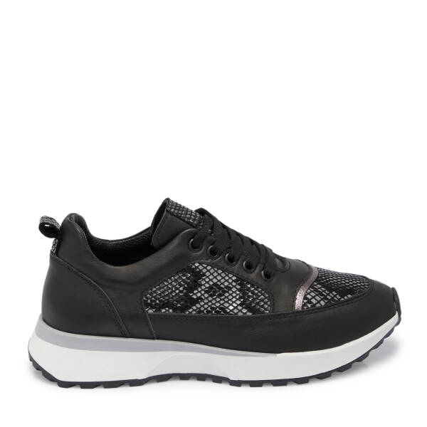 Siyah Deri Kadın Sneaker - K25S1AY68231-A23 - 3