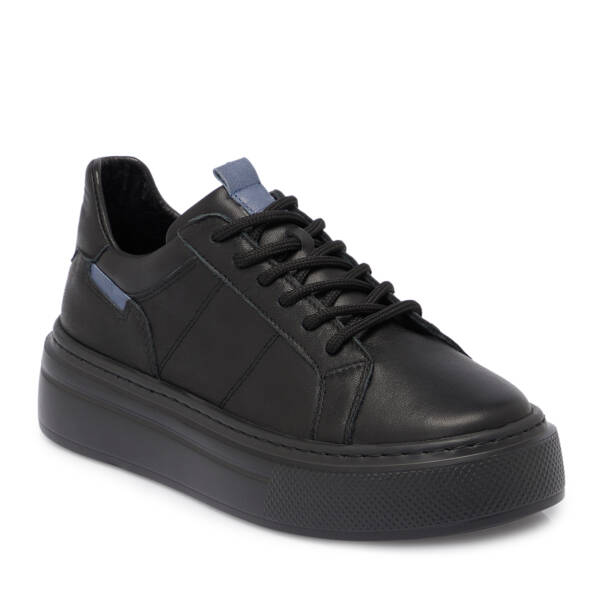 Siyah Deri Kadın Sneaker - K25S1AY68307-A23 - 1