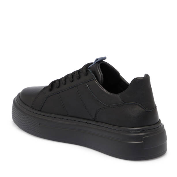 Siyah Deri Kadın Sneaker - K25S1AY68307-A23 - 2