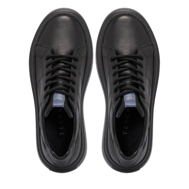 Siyah Deri Kadın Sneaker - K25S1AY68307-A23 - 5