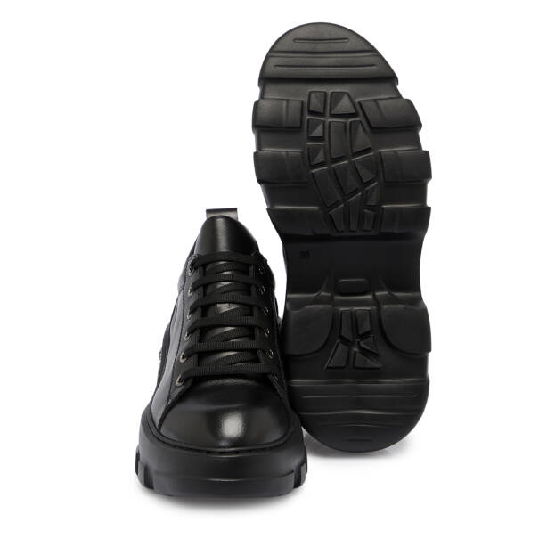 Siyah Deri Kadın Sneaker - K25S1AY68316-A23 - 4