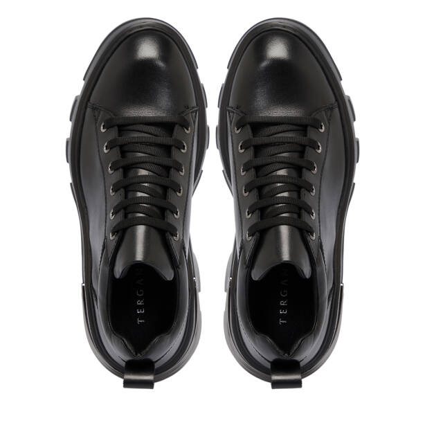 Siyah Deri Kadın Sneaker - K25S1AY68316-A23 - 5