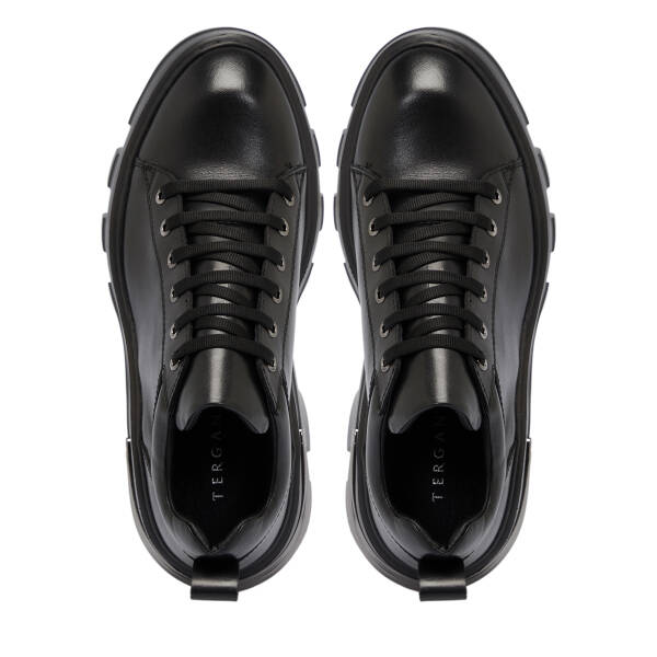 Siyah Deri Kadın Sneaker - K25S1AY68316-A23 - 5