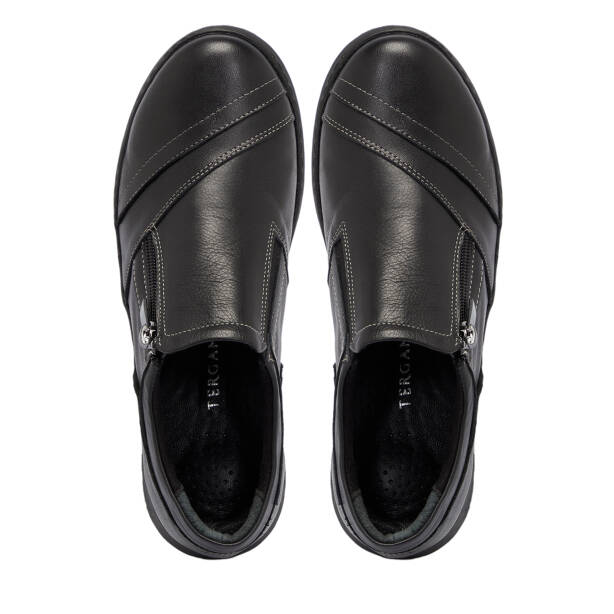 Siyah Hakiki Deri Kadın Sneaker - K25S1AY68349-A23 - 5