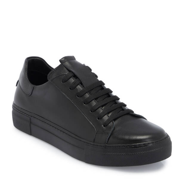 Siyah Deri Kadın Sneaker - K25S1AY68368-A23 