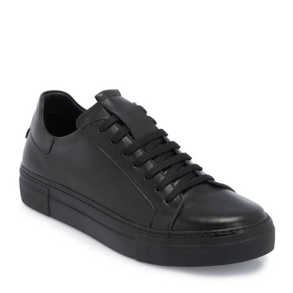 Siyah Deri Kadın Sneaker - K25S1AY68368-A23 - 1