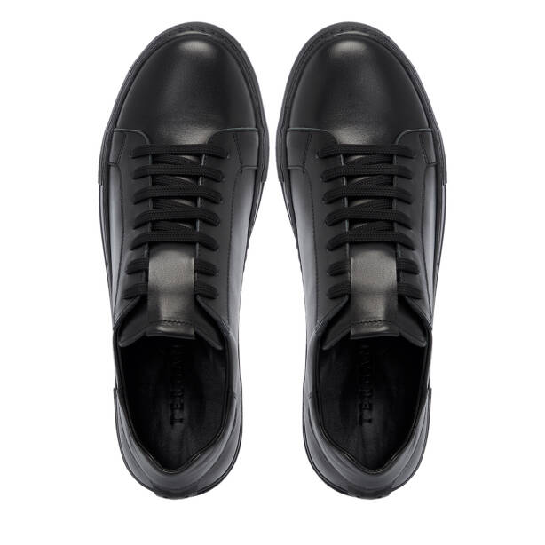 Siyah Deri Kadın Sneaker - K25S1AY68368-A23 - 5