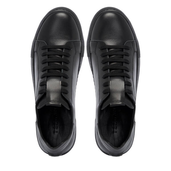 Siyah Deri Kadın Sneaker - K25S1AY68368-A23 - 5