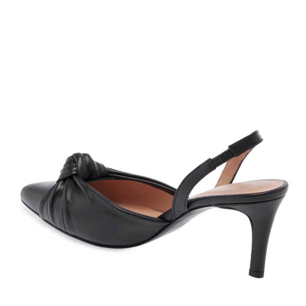 Siyah Deri Kadın Stiletto - K24I1AY67169-A55 - Tergan