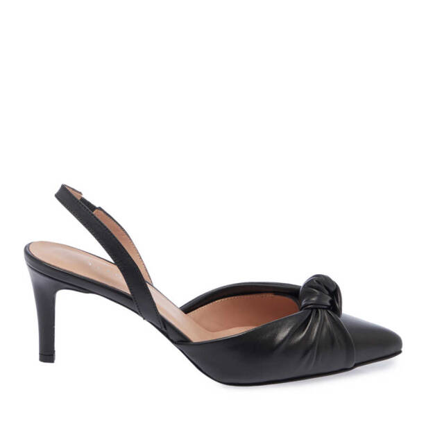 Siyah Deri Kadın Stiletto - K24I1AY67169-A55 - Tergan