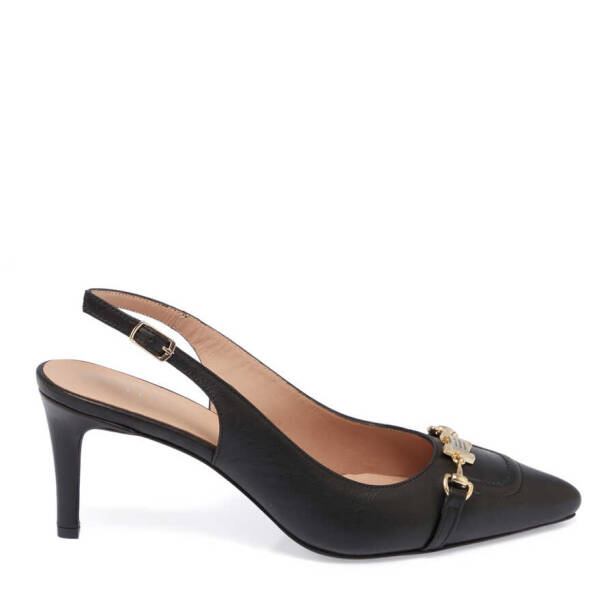 Siyah Deri Kadın Stiletto - K24I1AY67173-A55 - 3