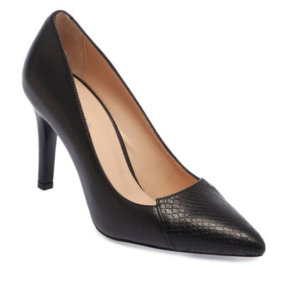  Siyah Deri Kadın Stiletto - K24I1AY67174-A55 
