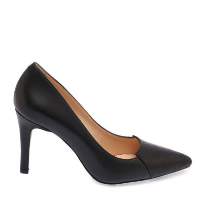  Siyah Deri Kadın Stiletto - K24I1AY67174-A55 - 3