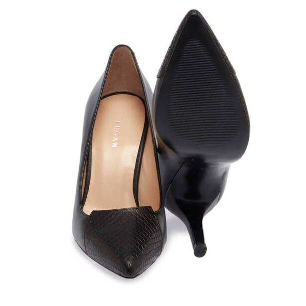 Siyah Hakiki Deri Kadın Stiletto - K24I1AY67174-A55 - 4