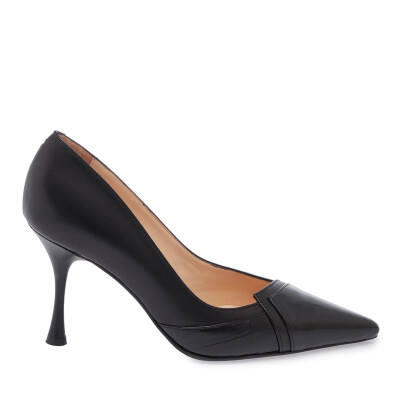  Siyah Deri Kadın Stiletto - K24I1AY67182-A55 - 3