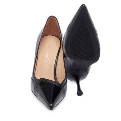  Siyah Deri Kadın Stiletto - K24I1AY67182-A55 - 4