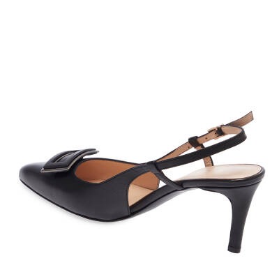  Siyah Deri Kadın Stiletto - K24I1AY67189-A23 - 2